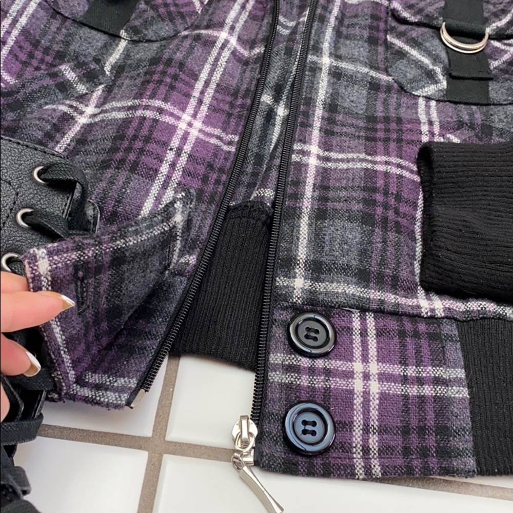 Bomber Plaid Jacket - Picture 2 of 4